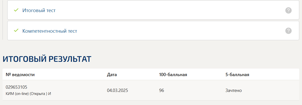 ЦИФРОВАЯ ТРАНСФОРМАЦИЯ ТЕСТЫ 1-4 ИТОГОВЫЙ И КОМПЕТЕНТНОСТНЫЙ ТЕСТ СИНЕРГИЯ 2 СЕМЕСТР