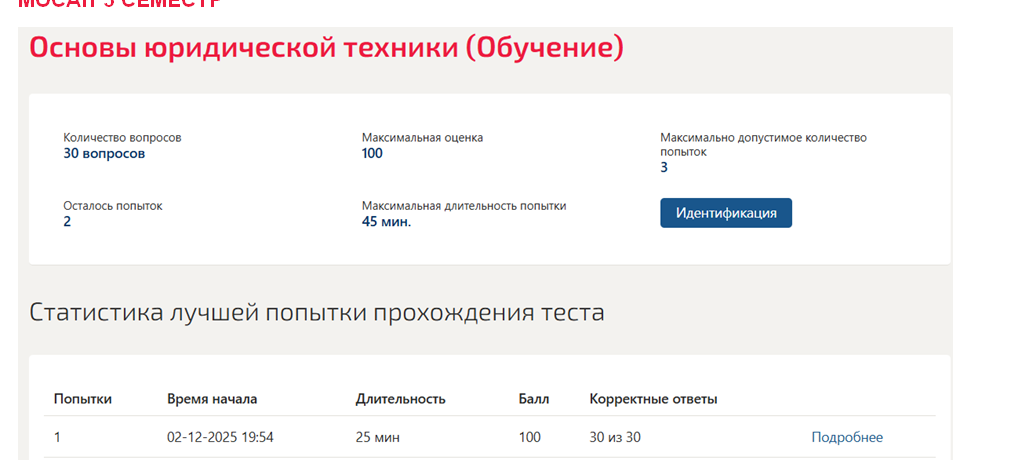 Основы юридической техники. 5 семестр. Синергия 