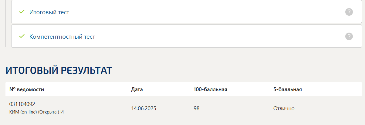 Правовые основы цифровизации государственного управления тест 1-4 итоговый и компетентностный тест Синергия 1 семестр
