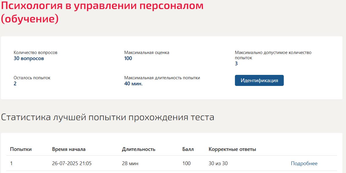Психология в управлении персоналом- тест Синергия