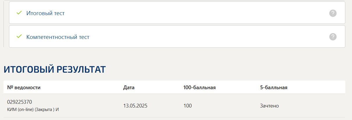 TALENT МЕНЕДЖМЕНТ ТЕСТЫ 1-4 ИТОГОВЫЙ И КОМПЕТЕНТНОСТНЫЙ ТЕСТ СИНЕРГИЯ 6 СЕМЕСТР