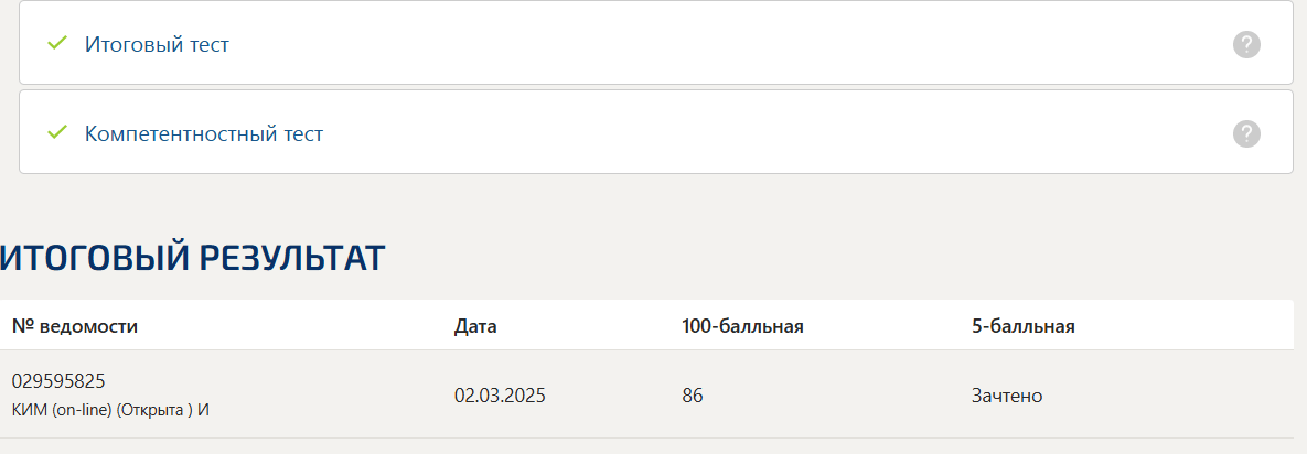 ОСНОВЫ ИНФОРМАЦИОННЫХ СИСТЕМ И ТЕХНОЛОГИЙ ИТОГОВЫЙ И КОМПЕТЕНТНОСТНЫЙ ТЕСТ СИНЕРГИЯ 4 СЕМЕСТР