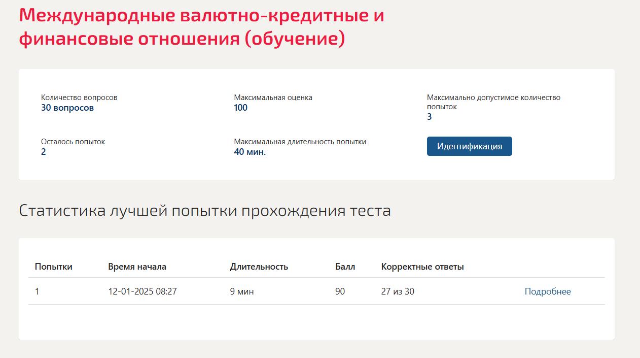 Международные валютно-кредитные и финансовые отношения – 5 семестр Синергия