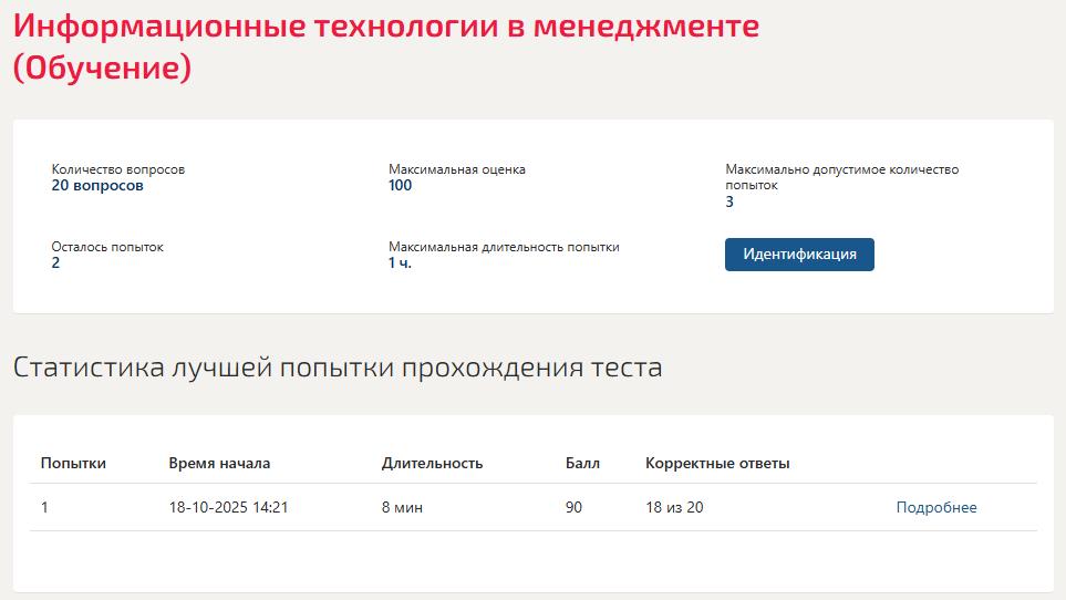 Информационные технологии в менеджменте- тест (Синергия)