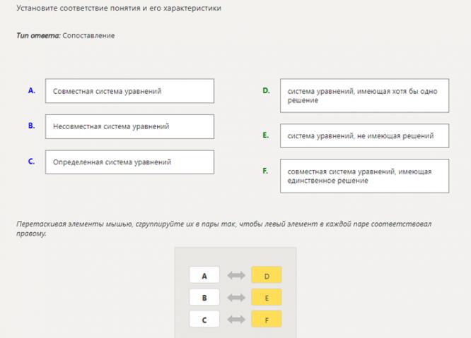 Установите соответствие понятия и его характеристики