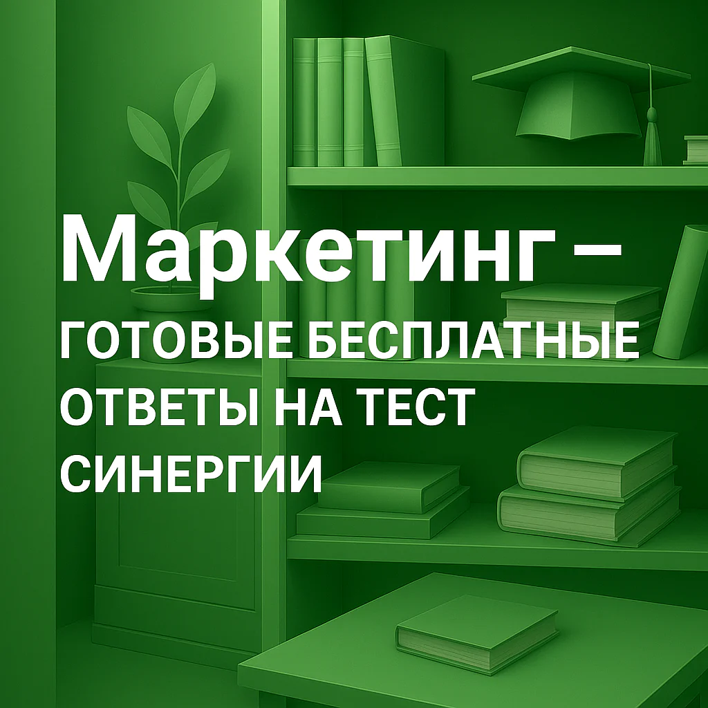 Маркетинг- готовые бесплатные ответы на тест Синергии
