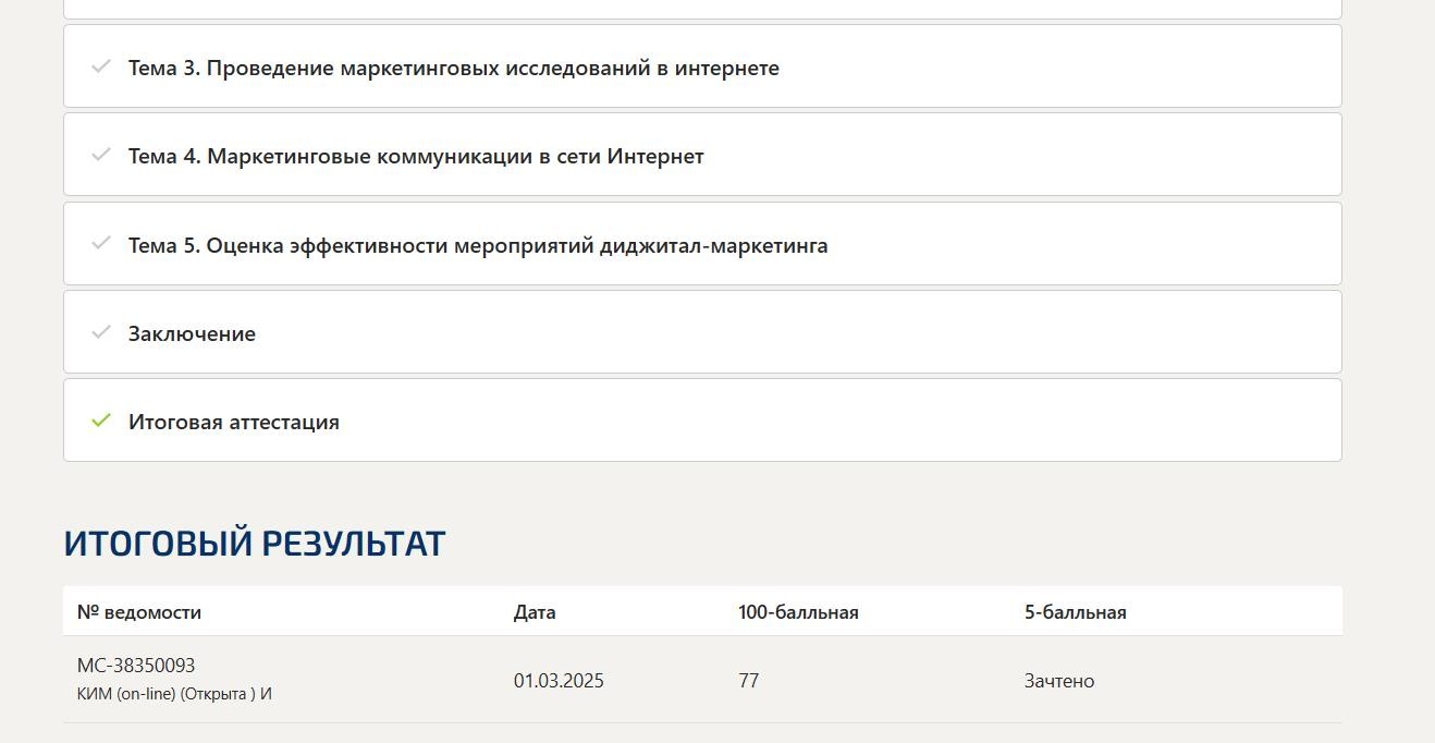 Диджитал-маркетинг- тест Синергия