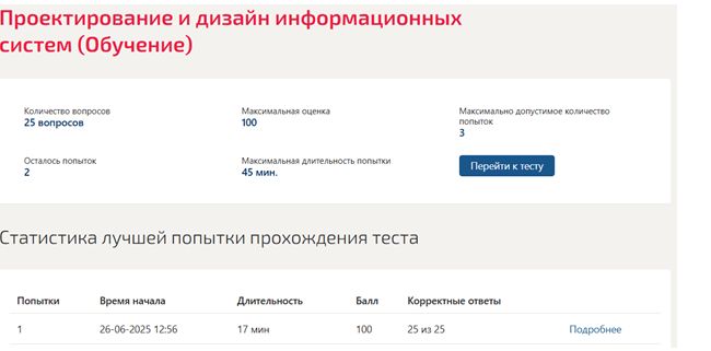 Проектирование и дизайн информационных систем. 8 семестр. Синергия