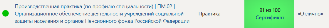 Производственная практика (по профилю специальности) | ПМ.02 | Организационное обеспечение деятельности учреждений социальной защиты населения и органов Пенсионного фонда Российской Федерации 8 семестр Синергия — часть 12