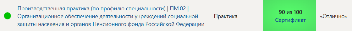 Производственная практика (по профилю специальности) | ПМ.02 | Организационное обеспечение деятельности учреждений социальной защиты населения и органов Пенсионного фонда Российской Федерации 6 семестр Синергия — часть 10